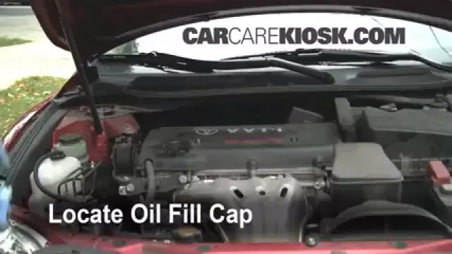 2008 Toyota Camry LE 2.4L 4 Cyl. Aceite Agregar aceite